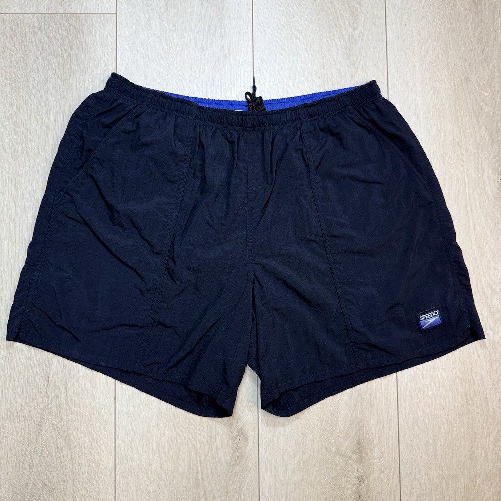 Speedo Swim Trunks Mens 2XLβ Navy Blue Nylon Mesh Lined Beach Surf Board Shorts